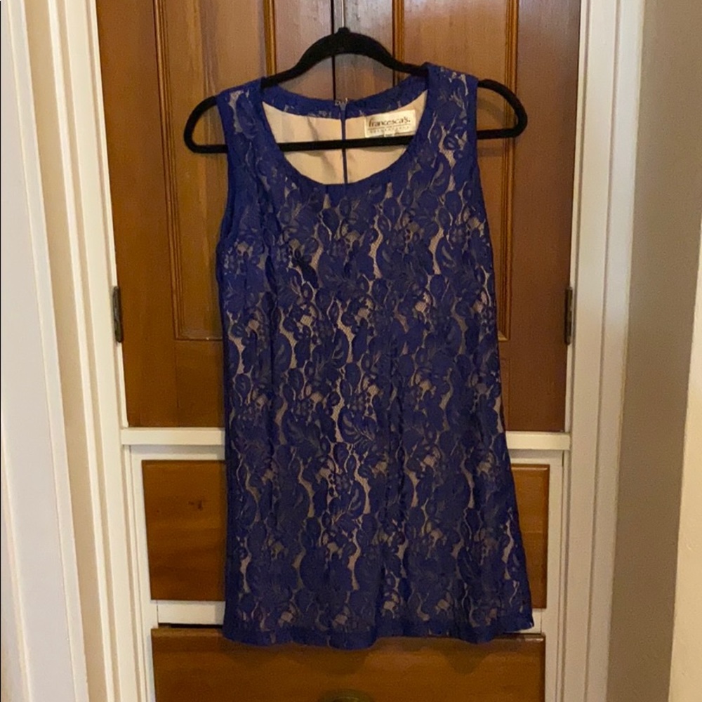 Francesca’s blue lace dress